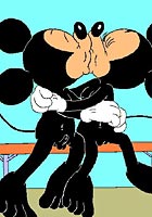 famous animated films Mickey Mouse and Mini fucking at beach