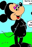 Horny Mickey Mouse and Mini fucking at beach