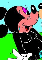 Mickey Mouse and Mini fucking at beach porn