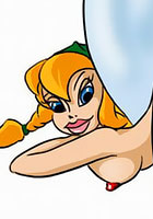 Toon party New Sexy Tinkerbell with cute wings posing naked   toon comics