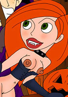 free Sexy Kim Possible is fucking in halloween suits pics