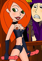 Nude Sexy Kim Possible is fucking in halloween suits cartoon