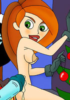 super pictures with Lustful Shego is torturing innocent Kim Possible