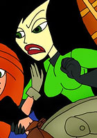 Nude Lustful Shego is torturing innocent Kim Possible cartoon
