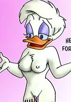 Girls Wonder Sexy Daisy sucking Donald cock porn pics