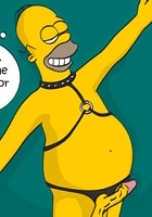 xxx Hot BDSM night Homer strapon fucked by his busty Marge free