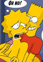 Adult toonCute Lisa and Bart Simpsons was trilled by Krusty clown pics