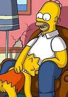 comix Lisa simpson in black Lingerie Showing her butt to Bart adult
