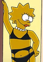best Lisa simpson in black Lingerie Showing her butt to Bart Comics toons