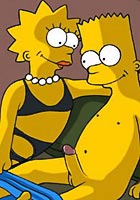 super Lisa simpson in black Lingerie Showing her butt to Bart anime