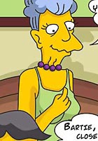 new The Simpsones horny granny love fucking with Bart and Homer hot
