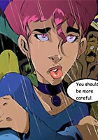 comix How Jinx trying to escape from nasty Beast Boy sex attack adult
