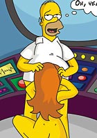 comics Homer having a sexy secretary in all her holes at office exclusive