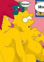 super Comix about Unbidden and horny guest at simpsons house anime