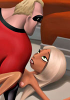 comix Strong Mrs. Incredible forces Mirage for deep throat adult
