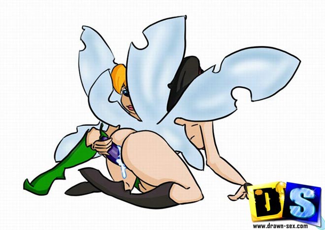 Tinkerbell Nude - Drawn Sex ] Sexy Tinkerbell with cute wings posing naked