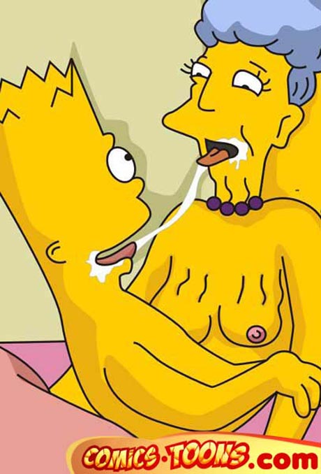 Looney Tunes Granny - The Simpsones horny granny love fucking with Bart and Homer