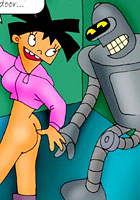 Comix! Futurama and Kim Possible at Halloween  shocking toons created