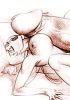 cartoon pornTinkerbell tries to tame Captain Hook huge cock action