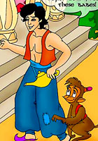famous Comix! About Aladdin and sexy slut in parlor house