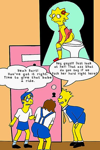 Comix! How Lisa Simpson was fucked in toilet