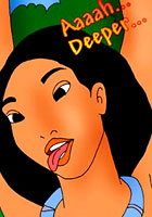 famous animated films Comix! Nude Pocahontas and two hard cocks