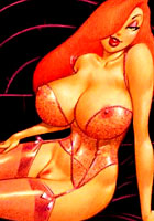 free Sex toons Ginger Jessica Rabbit possing naked Porn cartoon pics