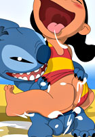 free Sex toons cartoon pics Horny Agent Kobra anal action with Stich and Nana