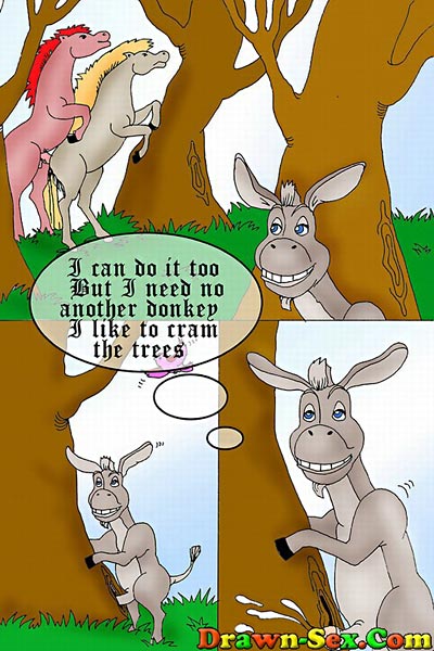 Hot! Shek and Donkey super porn adventures drawn comix toon sex