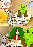 free Sex toons cartoon pics Shek and Donkey super porn adventures drawn comix 