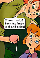 free Comix Peter Pan and Wendy dirty sex in forest drawn comix famous shocking toons created