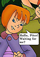 Comix Peter Pan and Wendy dirty sex in forest drawn comix shocking toons created