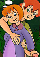 Sex  Comix Peter Pan and Wendy dirty sex in forest drawn comix heroes