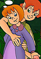 Sex Comix Peter Pan and Wendy dirty sex in forest drawn comix heroes