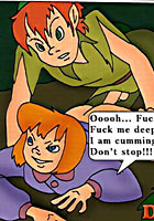 free  Comix Peter Pan and Wendy dirty sex in forest drawn comix ToonParty