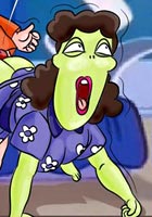 free Sex toons cartoon pics Cramp Twins at the hot UFO orgy