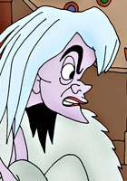 nude Nude Cruella Devi blowing and sucking for all Winx Club