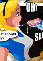 sex toons Alice lose virgin with Queen and Cat cartoon pics