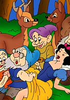 free Sex toons Snowwhite xmas fucking with seven dwarfs cartoon pics