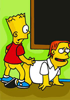 Toon party Lisa fucking with Bart and Homer toon comics